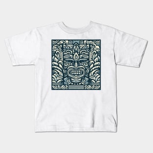 Blue Tiki god for Your Tiki Vibes Kids T-Shirt